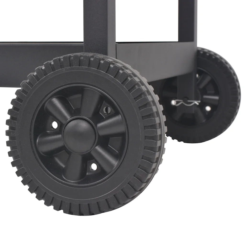 Barbecue a Carbonella con Ripiano Inferiore Nero 43048