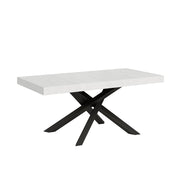 Tavolo Allungabile 200-460x90x77 cm Volantis Bianco Frassino Telaio Antracite