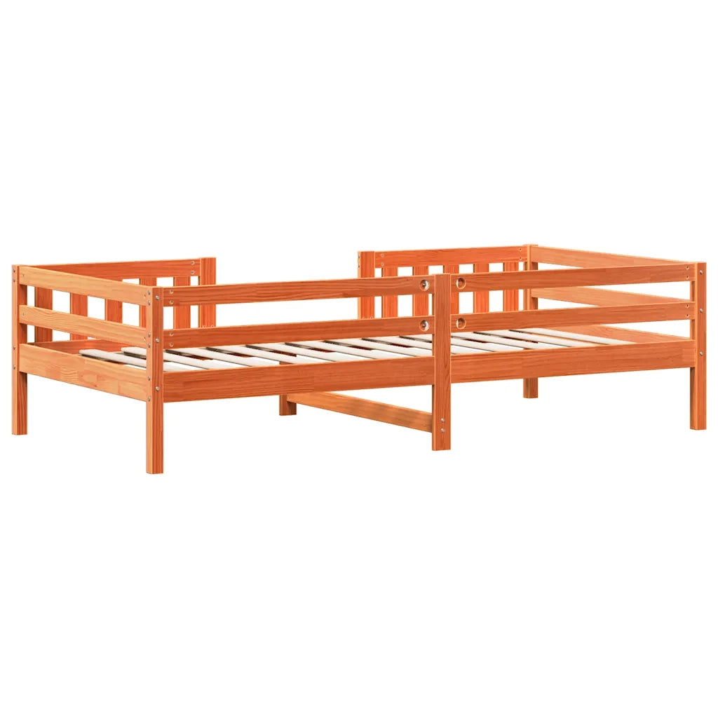 Letto senza Materasso-Struttura Letto Marrone Cera 90x200 cm Legno di Pino 602153