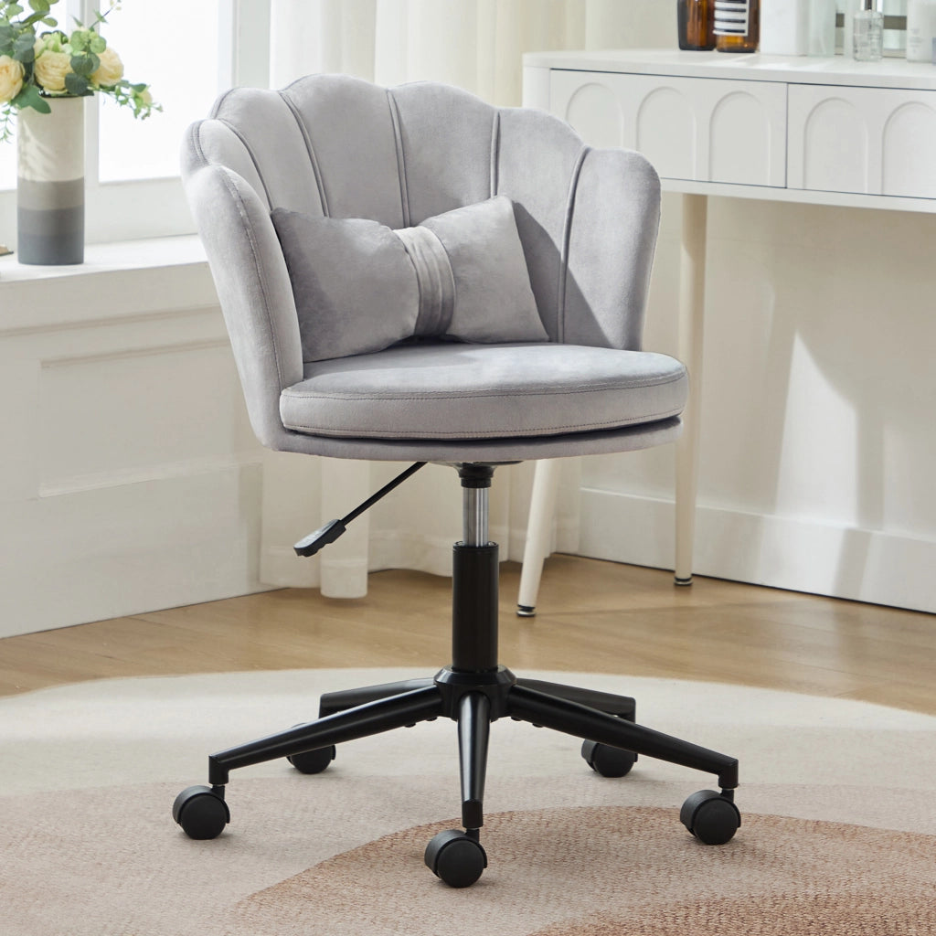 Poltrona Design ¨C MINIMAL ¨C Tessuto, Schienale a Petalo, Cuscino Lombare, Regolabile
