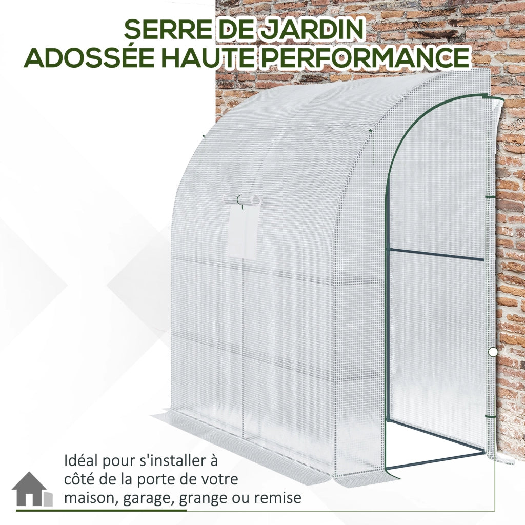 Serra da giardino con ripiani 3 livelli ¨C Minimal ¨C bianco 200x100x215 cm