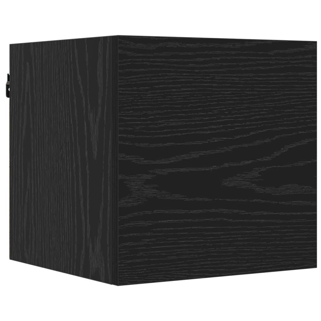 Set mobile TV 6 pz Rovere Nero Legno ingegnerizzato 3438612