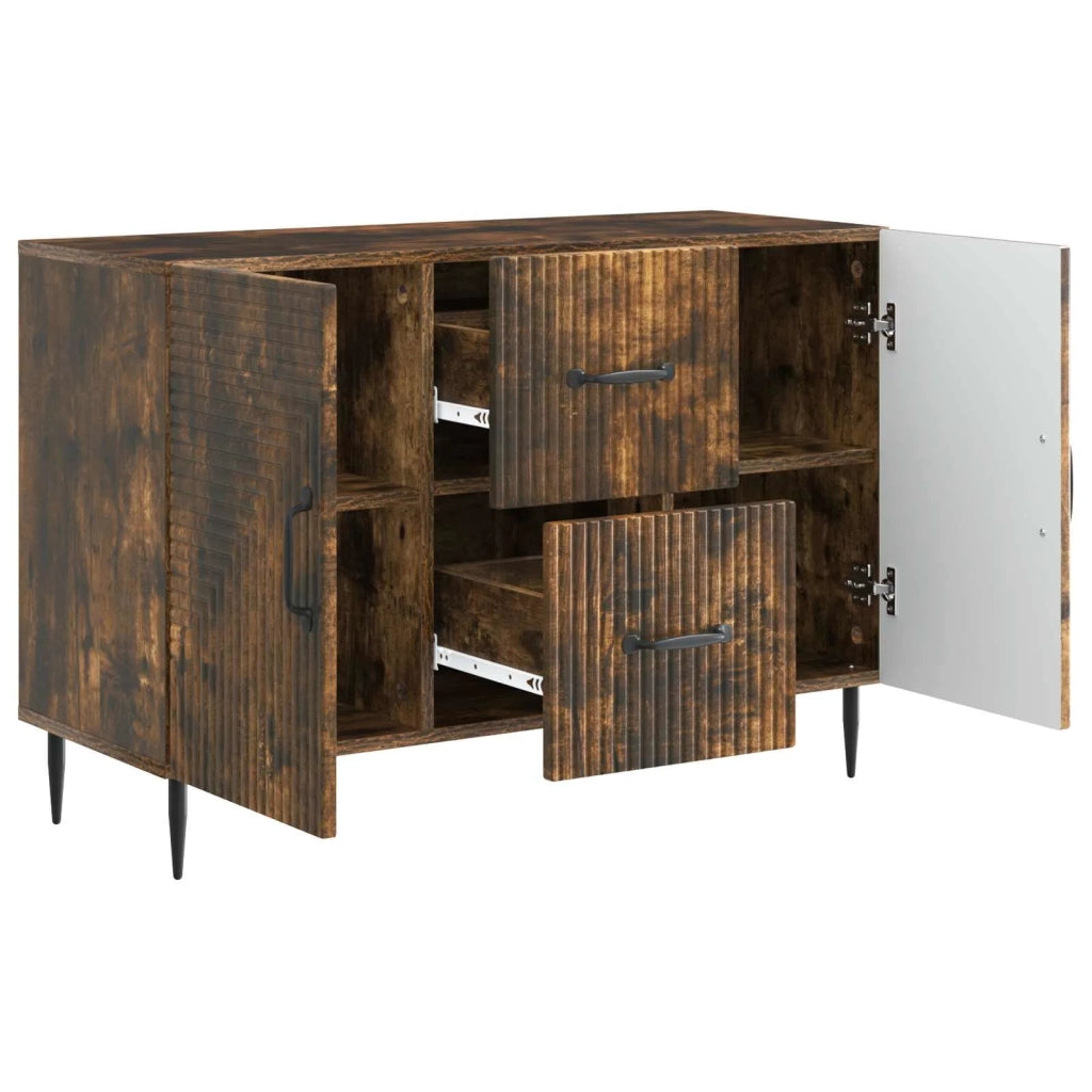 Credenza | Madia | Buffet da pranzo | Armadio da pranzo Rovere Fumo 89 x 34,5 x 60 cm Legno ingegnerizzato