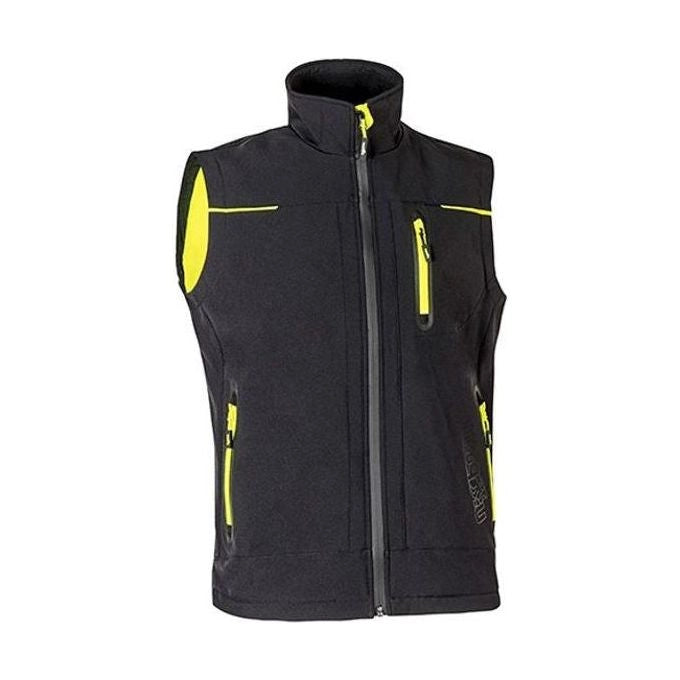 U-Power WFU188BC-L Universe Gilet Softshell Smanicato Membrana U-Tex Impermeabile Antivento Fodera Micropile colore Black Carbon