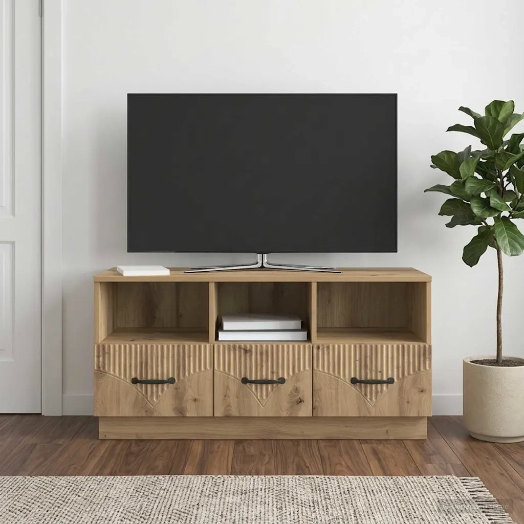 Mobile TV con cassetto Rovere Artigianale 102 x 34,5 x 47 cm 895374