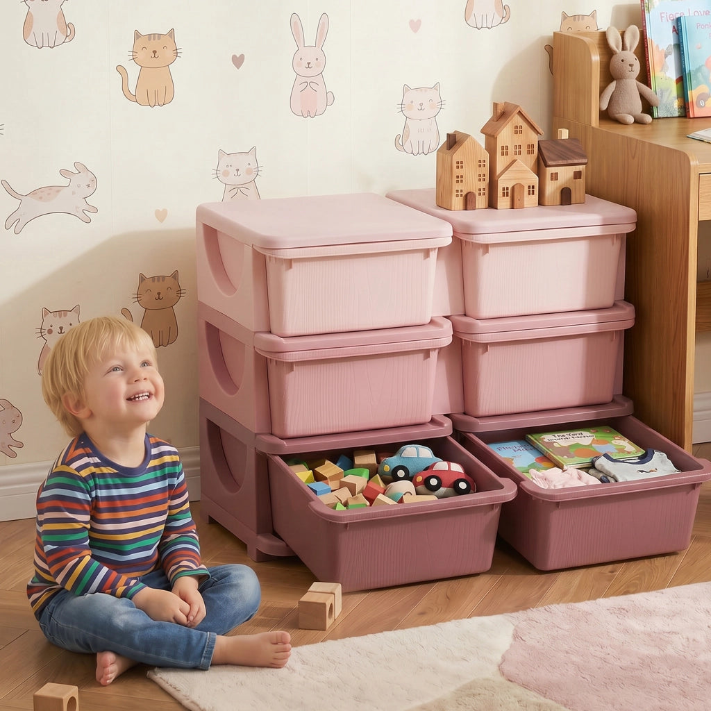 Cassettiera bambini 3 cassetti ¨C Minimal ¨C rosa