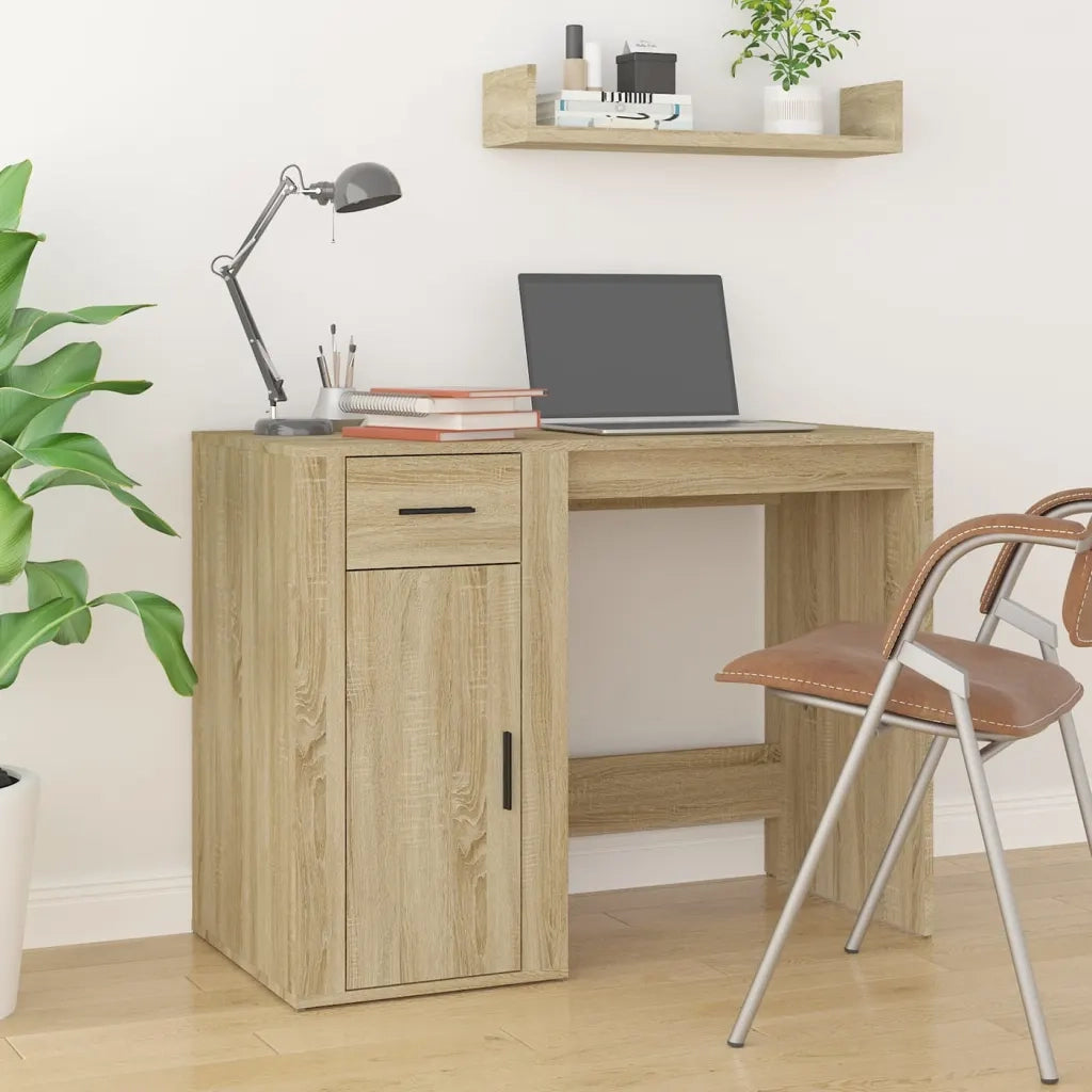 Scrivania | Tavolo da Ufficio Rovere Sonoma 100x49x75 cm in Legno Multistrato