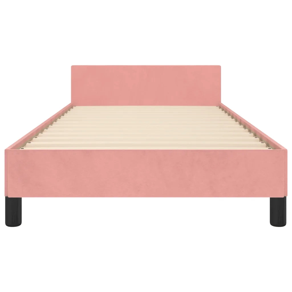 Giroletto con Testiera Rosa 80x200 cm in Velluto 3125848
