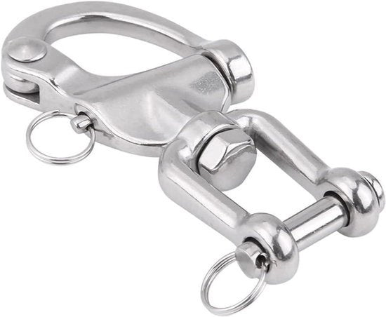 Beugel per imbarco - Accessorio per barche - RVS - Barche a vela - Fune per spinnaker - Adatto per imbarcazioni - Argento - Beugel con bocchetta in acciaio inox 316.