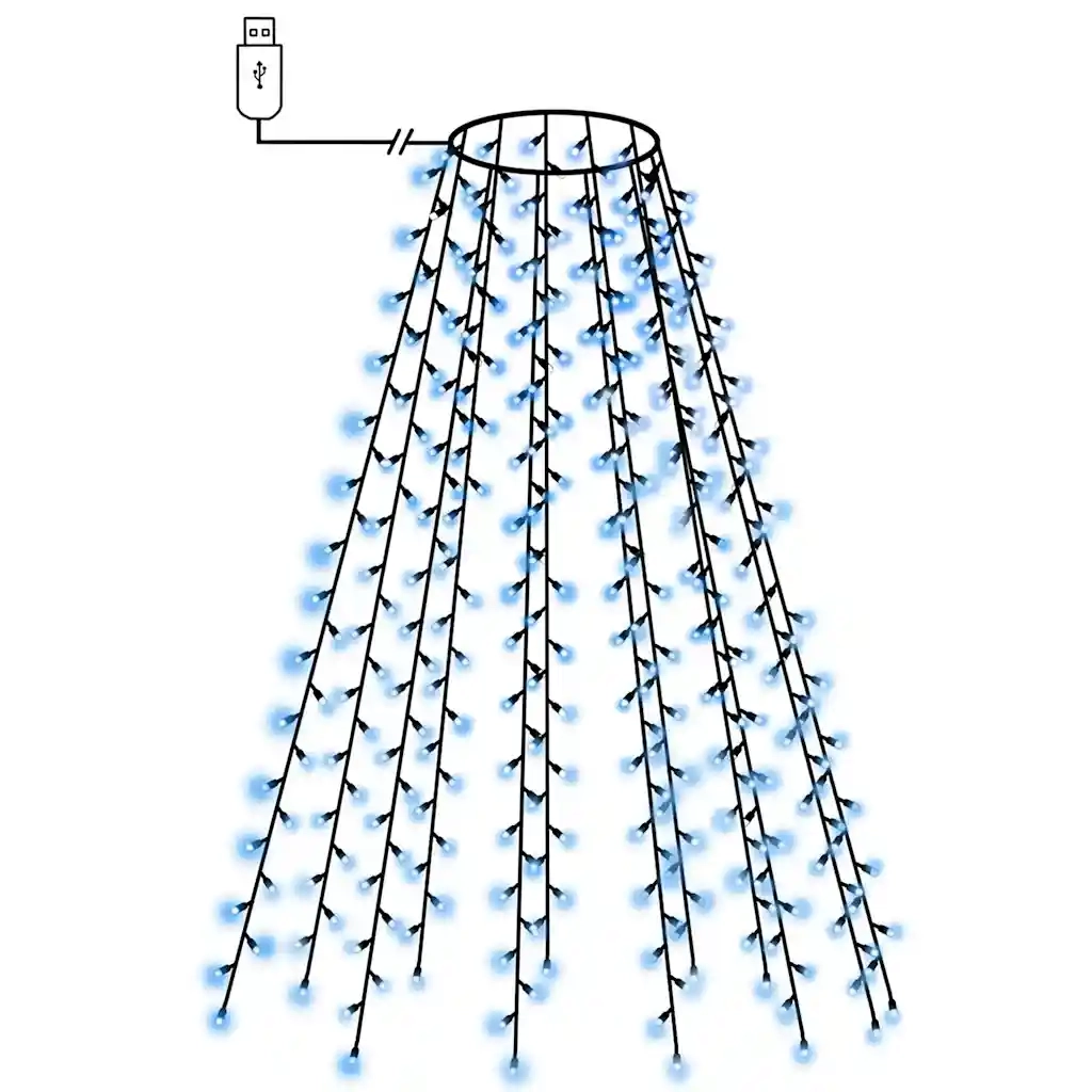 Rete di Luce per Albero di Natale 210 LED Blu 210 cm 328881