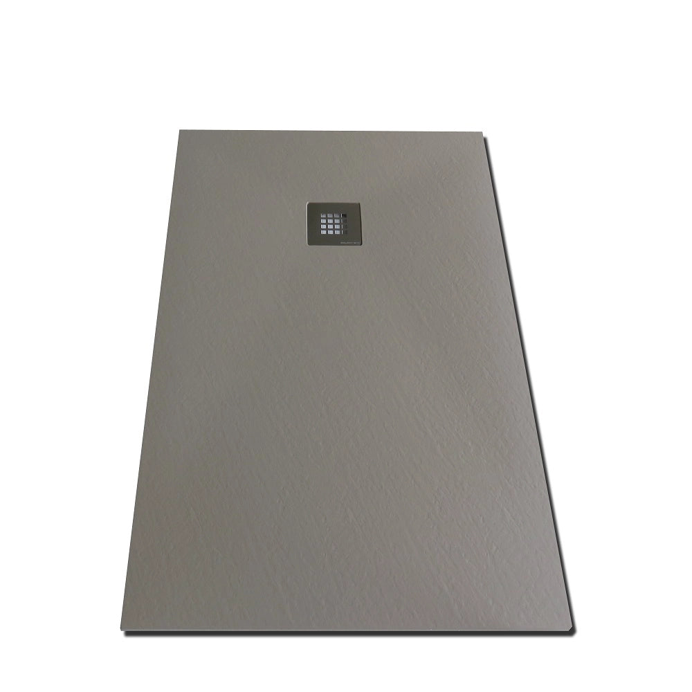 Piatto doccia marmoresina gelcoat rettangolare tortora h.2,8cm Doliso Elostone Tortora,70x100  cm