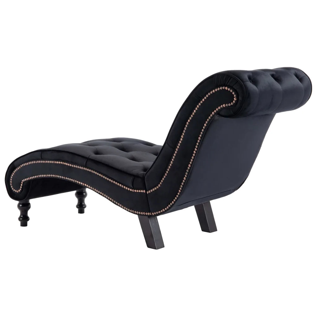 Sedia a Sdraio Nera in Velluto 248611