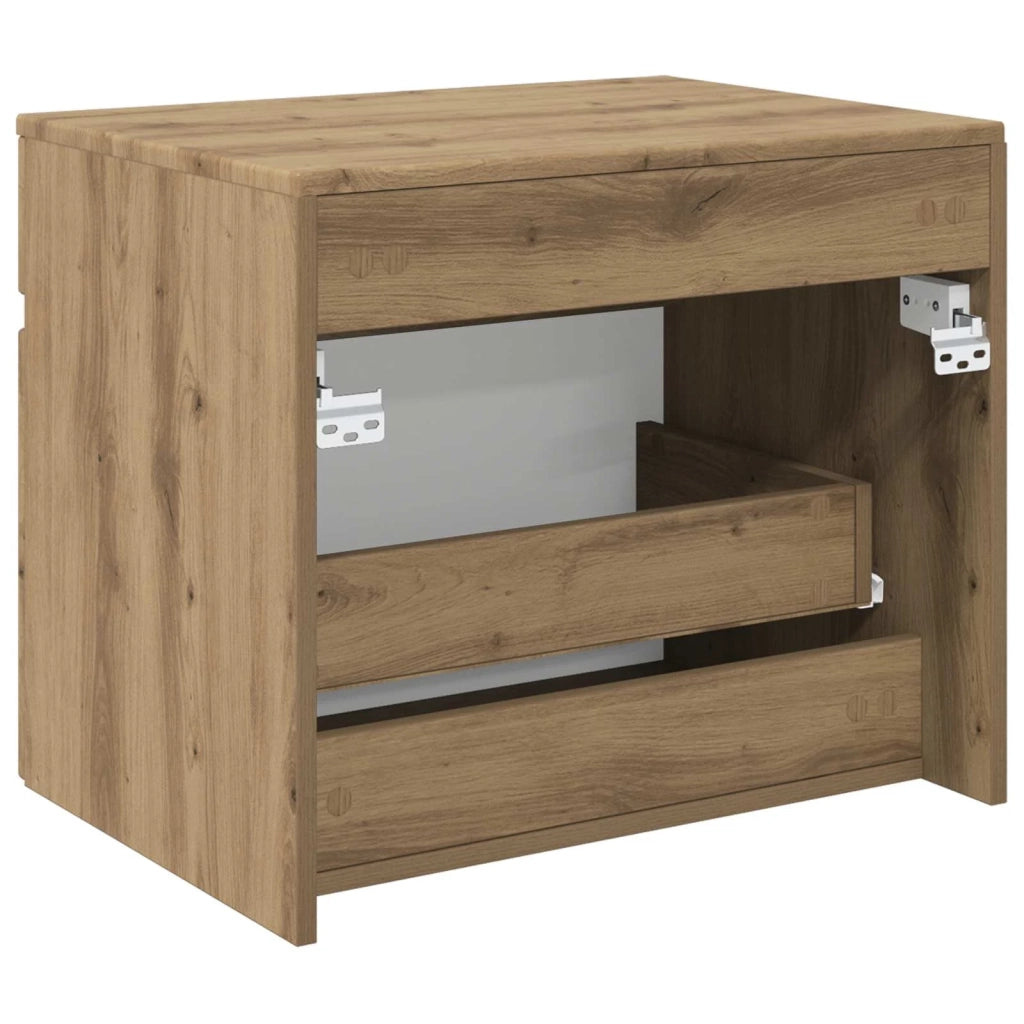 Mobiletto da Bagno a Muro Rovere Artigianale 59 x 44,5 x 50 cm 890641