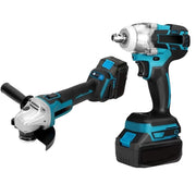 Trade Shop - Kit Avvitatore A Impulsi + Smerigliatrice Angolare Elettrici A Batteria 88v Molteplici Usi -