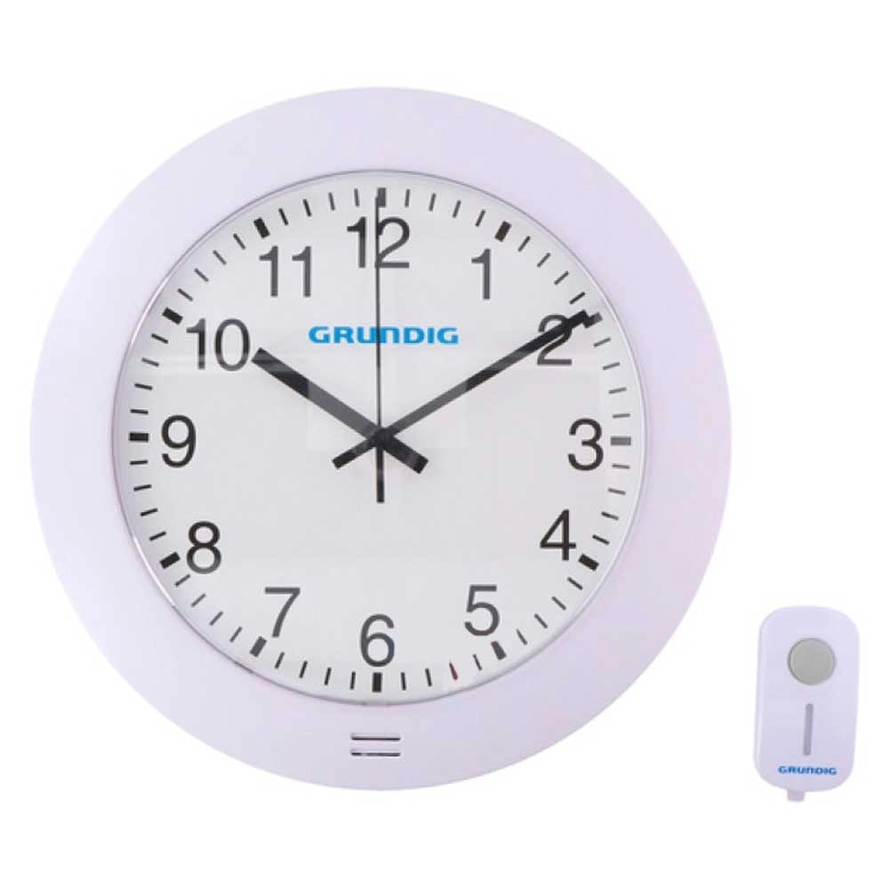 Orologio da Parete con Campanello Porta Senza Fili Wireless 29cm Grundig Bianco