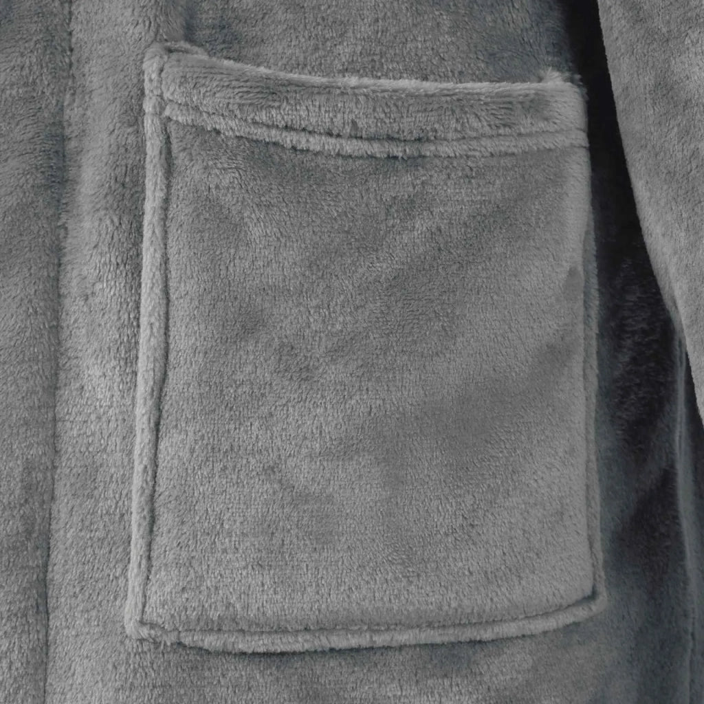 Accappatoio senza Cappuccio Grigio scuro xxxl Flanella 42017278