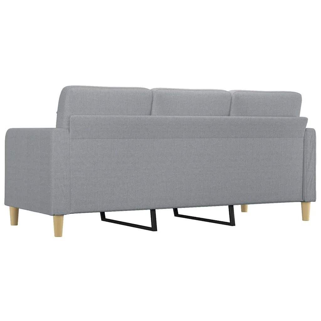 Divano a 3 Posti-Sofa 3 Posti Grigio Chiaro 180 cm in Tessuto 800274