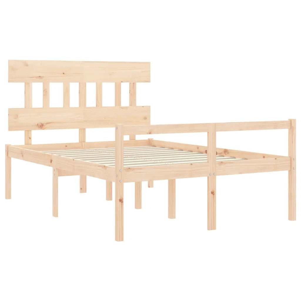 Letto matrimoniale | Letto per adulti | Letto per Anziani con Testiera Small Double in Legno Massello