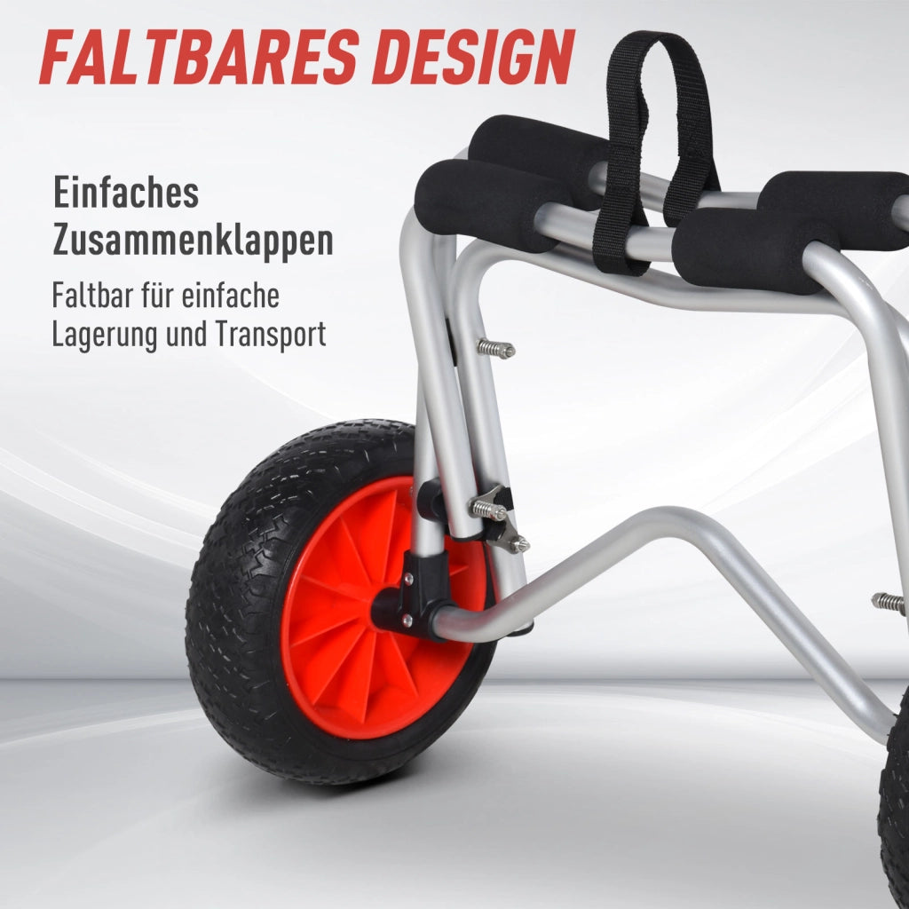 Carrello pieghevole per Kayak Canoe Surf ¨C zephmum ¨C Grigio 68x44.5x40 cm