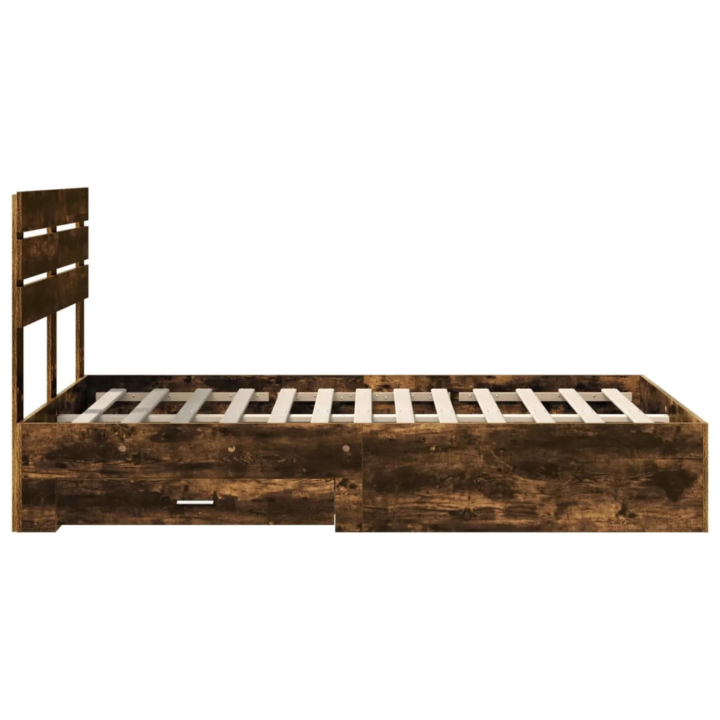 Struttura del letto con cassetto con testiera-Letto con Cassetti e Testiera Legno multistrato 181491