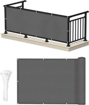 Schermo di privacy per balconi 1x8m - Copertura di recinzione impermeabile (PES) per balconi - Protezione UV per appartamenti e giardini