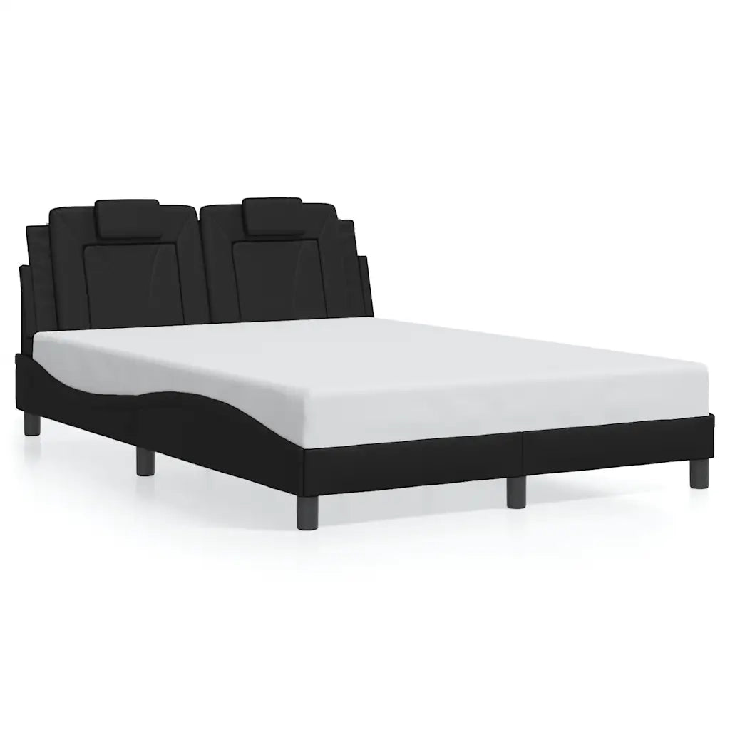 Giroletto Viana senza Materasso Nero 140x190 cm in Similpelle