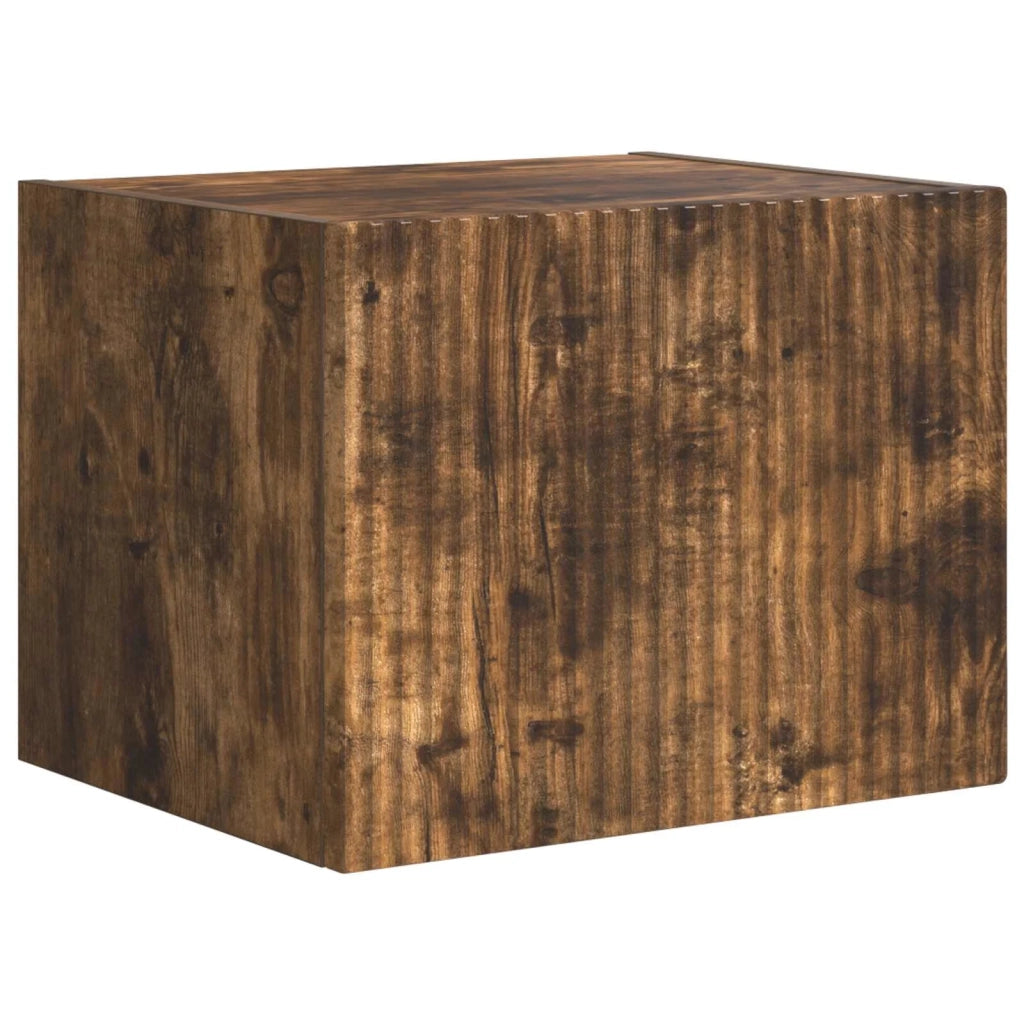 Set di Mobiletto da TV a Parete 6 pz-Credenza per TV sospesa Rovere fum¨¦