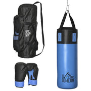 Set Sacco da Boxe con Guantoni ¨C Minimal ¨C Blu