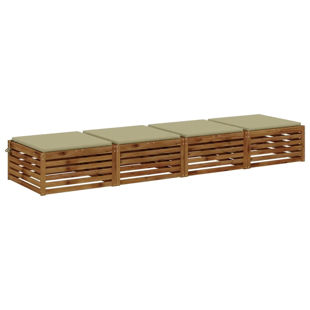 Cuscini per Sedia in 4 Pezzi SOEST 4 pz 100% Poliestere 944762