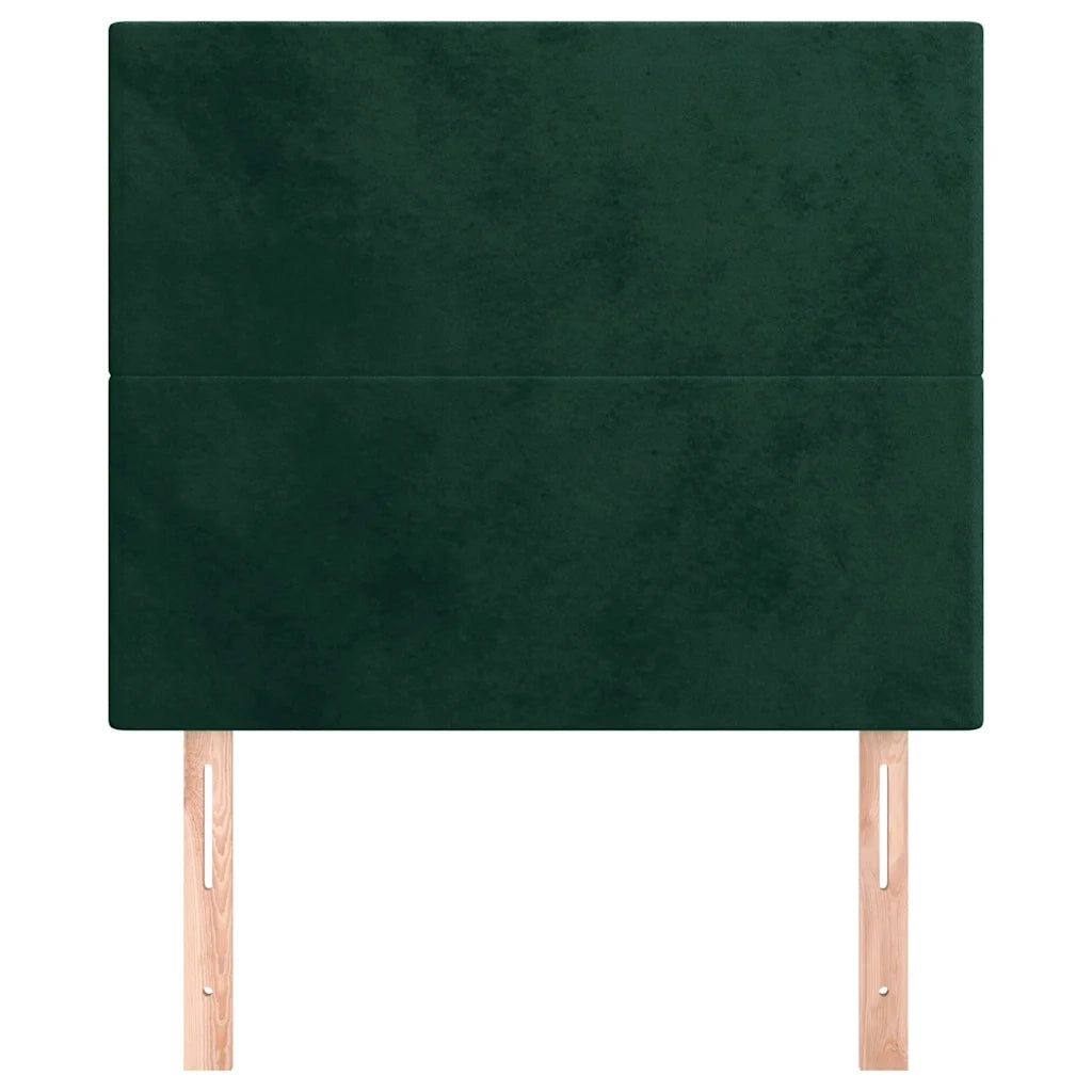 Testiera Verde Scuro 90x5x118/128 cm Velluto 3116091