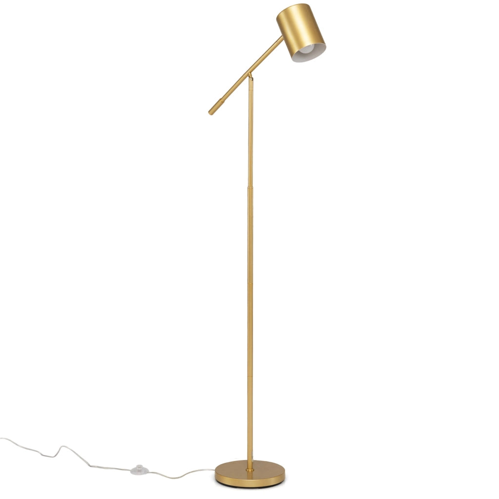 Lampada da terra regolabile in metallo base rotonda antiscivolo interruttore a pedale, Lampada da pavimento per camera da letto soggiorno e studio