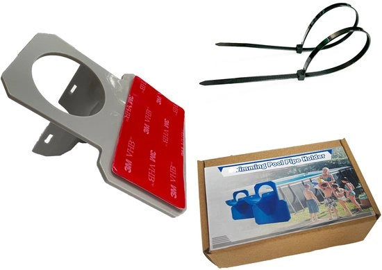 Supporto per tubi da bagno - Adatto per tubi da bagno Intex - supporto per tubi da bagno - accessorio per tubi da bagno - (1 supporto + 2 cavi) - grigio