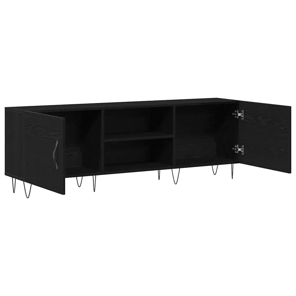 Set mobile TV Rovere Nero 150 x 30 x 50 cm Legno multistrato 862961