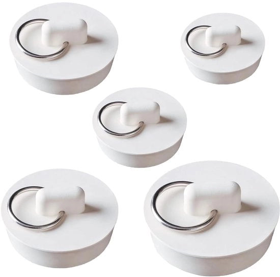 Kit di fissaggio a gomma per tubi di scarico - 5 pezzi - Impermeabile - Chiusura ermetica - Anello di fissaggio - Diversi diametri - Fissaggio per tubi di scarico