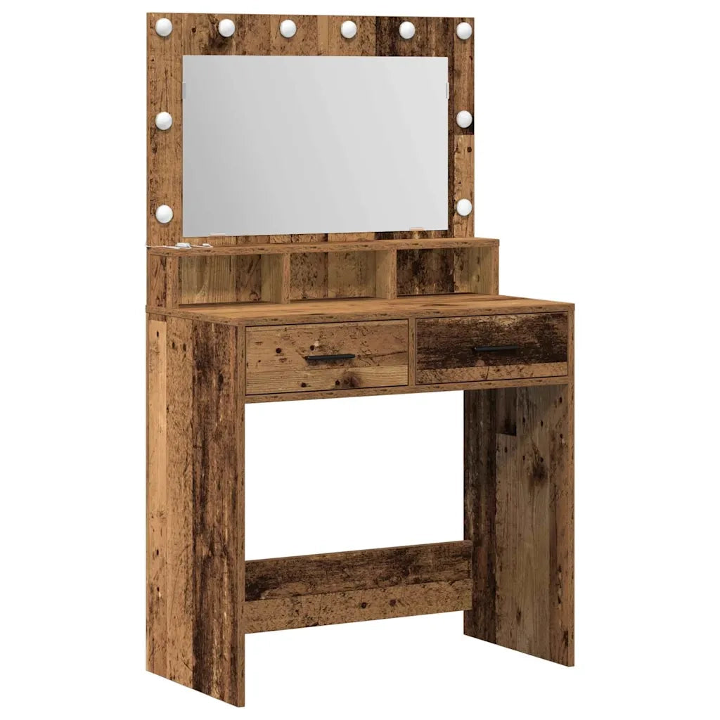 Tavolo da Trucco con cassetto Legno vecchio 79 x 41 x 135 cm 865089