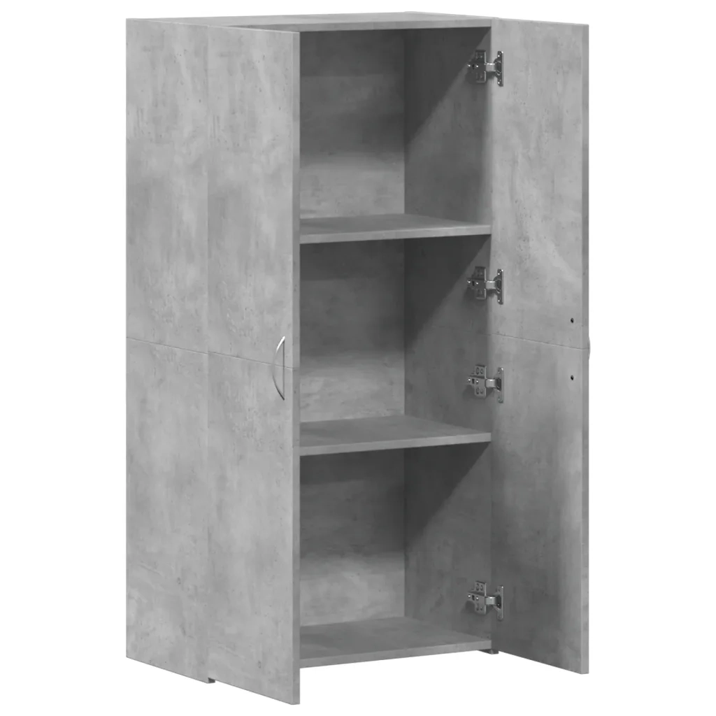 Schedario Grigio Cemento 60x32x115 cm in Legno Multistrato CFW7023593