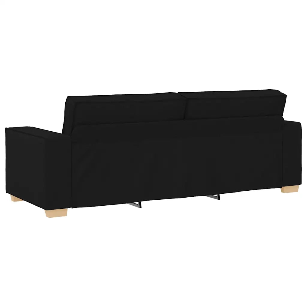 Divano a 3 posti Nero 220x78x84 cm Tessuto 4104992