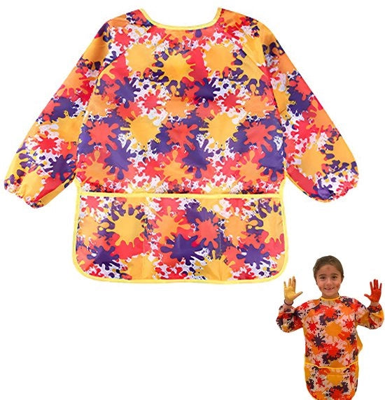 Schilderschort Acqua-Resistente per Bambini - Lunghe Maniche - Adattabile - Sicuro - Facile da Pulire - Grembiule di Protezione
