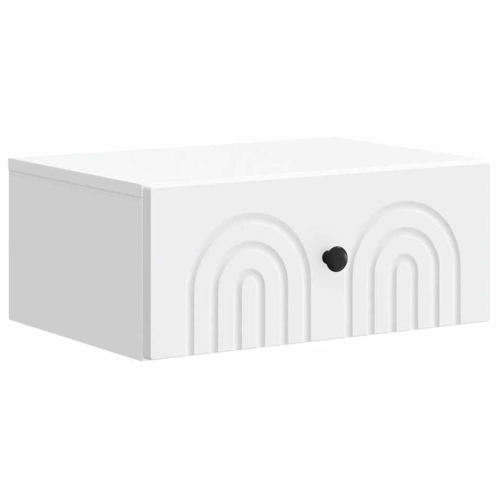 Set di 2 Comodini | Armadio da Notte | Mobiletto da notte a muro Bianco 49 x 34,5 x 20 cm