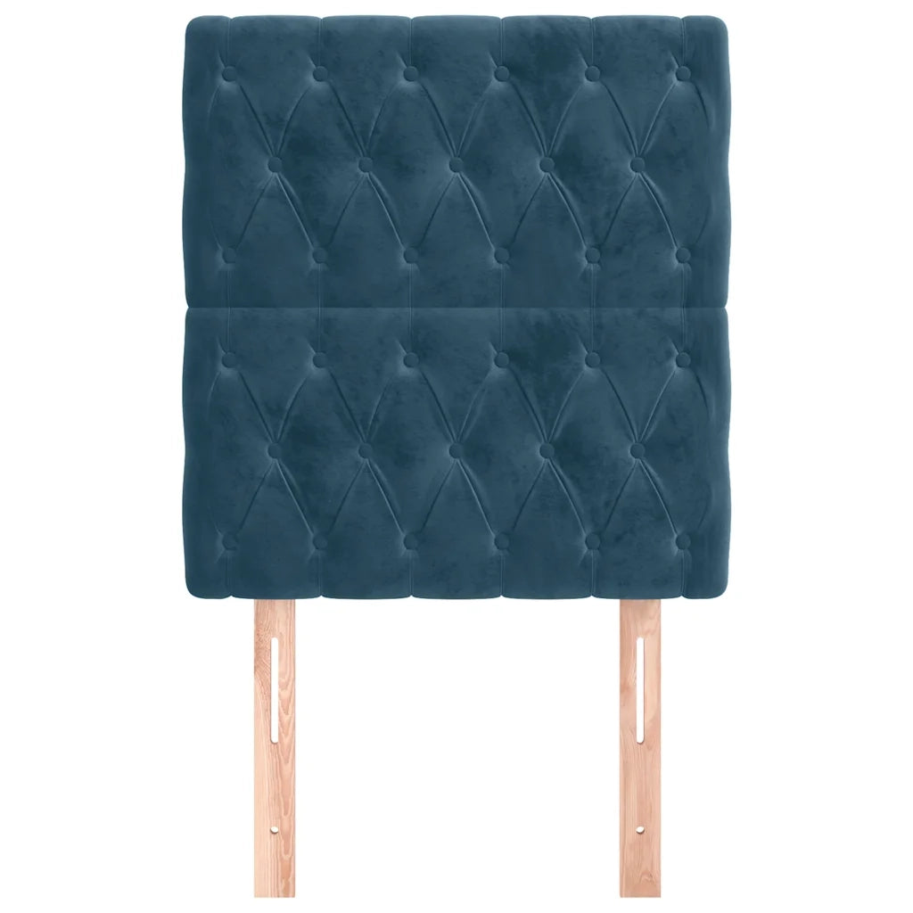 Testiera | Testata Blu Scuro 80x7x118/128 cm Velluto