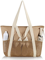 Borsa da Spiaggia Acquatica - Grande Borsa per la Spesa - Con Molte Tasche - Maniglie Ergonomiche - Resistente alle Sollecitazioni - Ideale per la Spiaggia e lo Sport