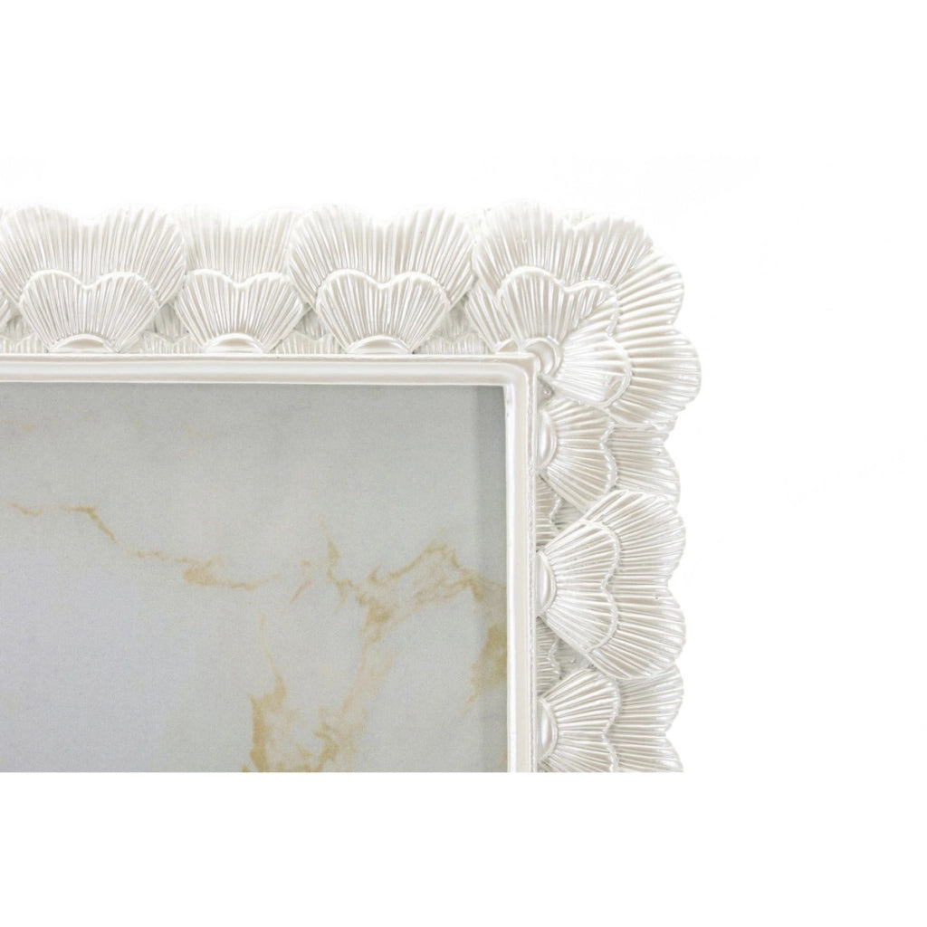 Cornice portafoto Hearty argento con profilo a cuori 15x20 cm