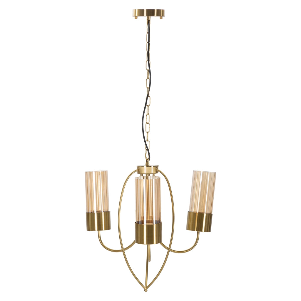 Darona, Lampada da Soffitto Necessarie 3 Lampadine, oro