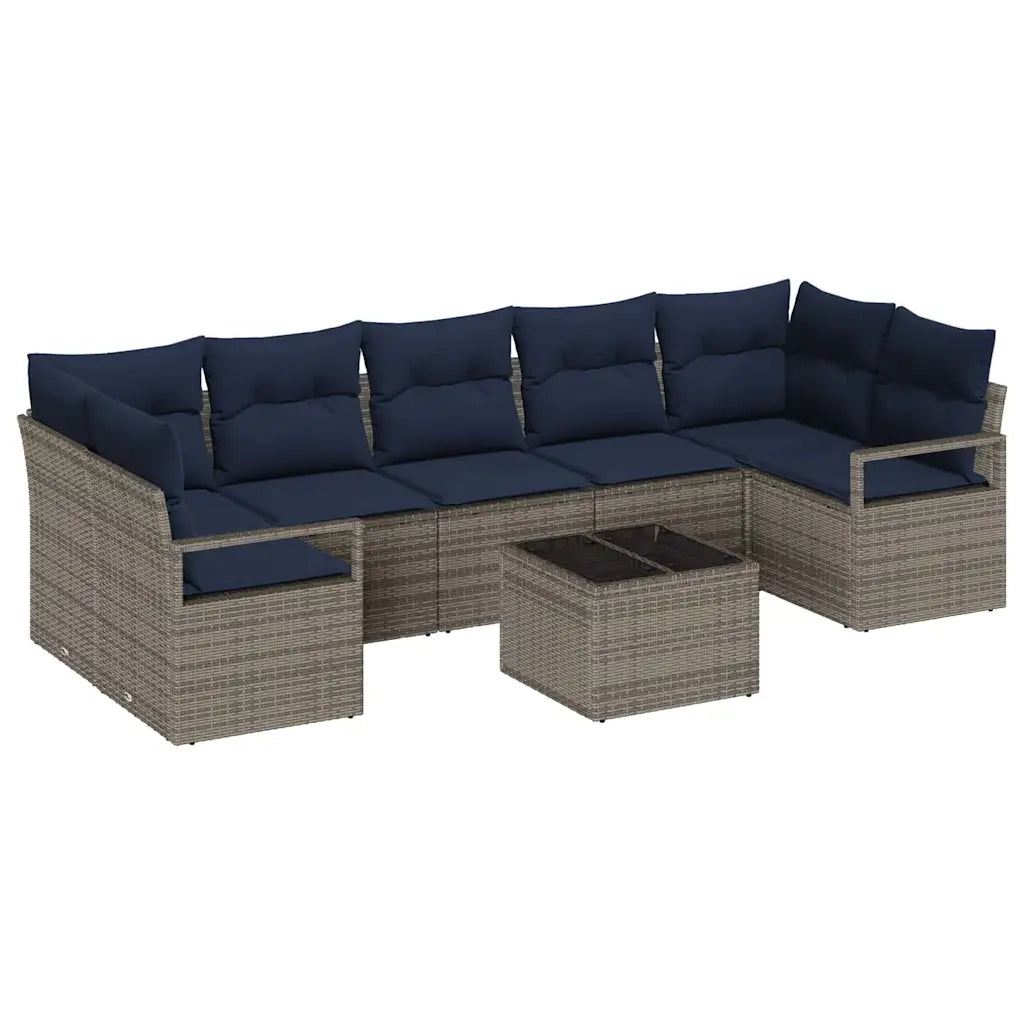 Set di divani 8 pcs Grigio polyrattan 3346305