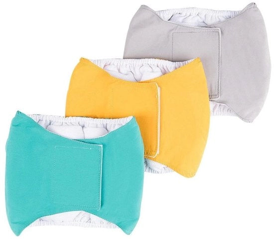 Luiers per cani, 3-pack, pantalonetti igienici per animali domestici, unisex, eco-friendly M