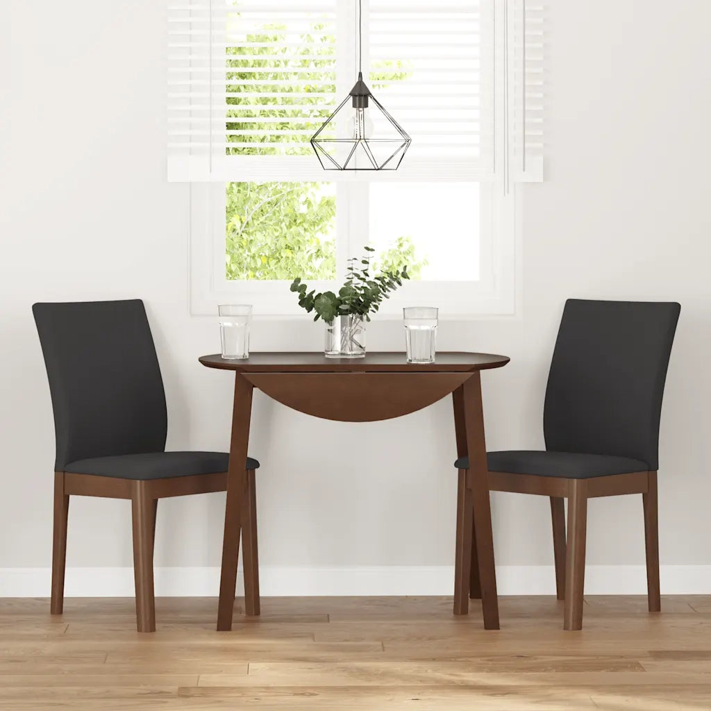 Sedie da Pranzo con Cuscini 2 pz | Sedie da cucina Marrone Legno Massello di Hevea