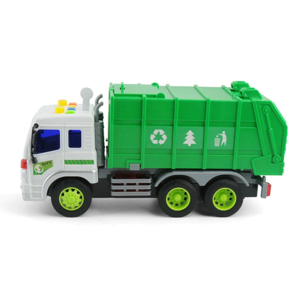 Trade Shop - Camion Raccolta Rifiuti Con Luci E Suoni Cassone Ribaltabile Funzioni Reali -