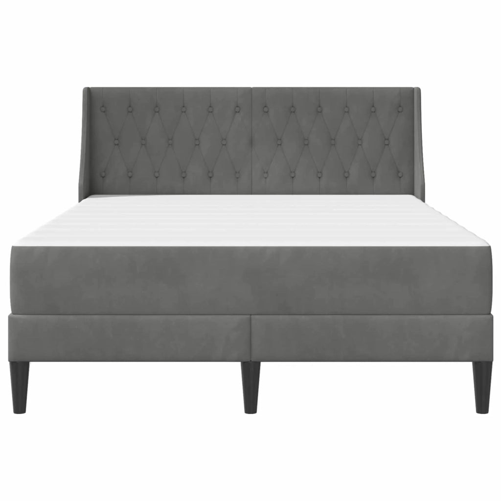 Struttura letto con materasso Grigio scuro 120 x 200 cm Velluto 3414790