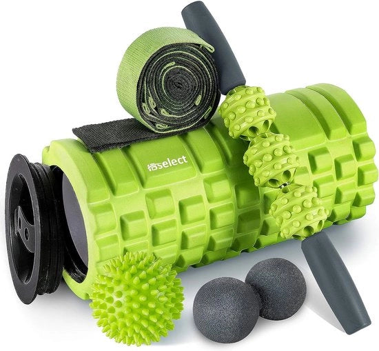Set di rulli da fascia 5in1 rulli di spuma per la schiena rulli di massaggi duoball bastoncini di massaggi palla di massaggi