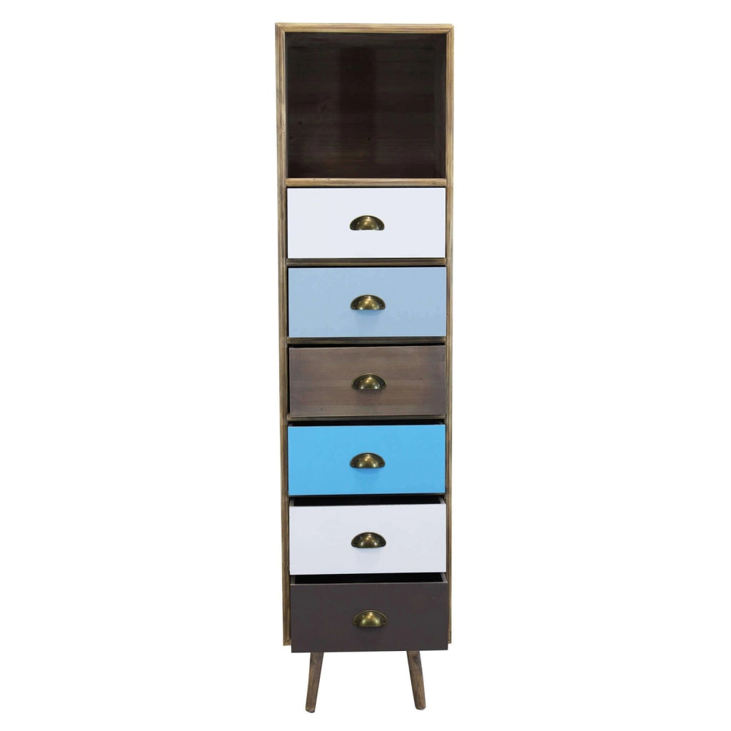 Cassettiera per soggiorno Industrial in Legno cm 40x36 5x144 - WILLY